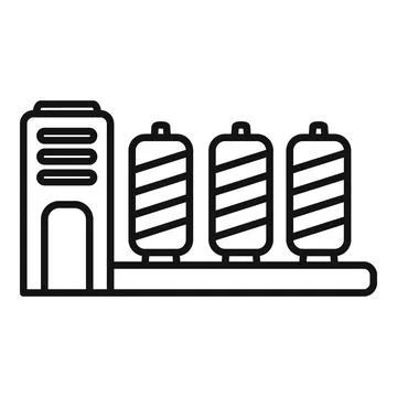 Thread bobine icon outline vector. Cotton factory 스톡 일러스트