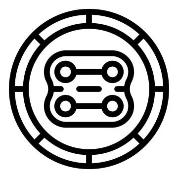 Thread button icon outline vector. Sewing fashion activity イラスト素材