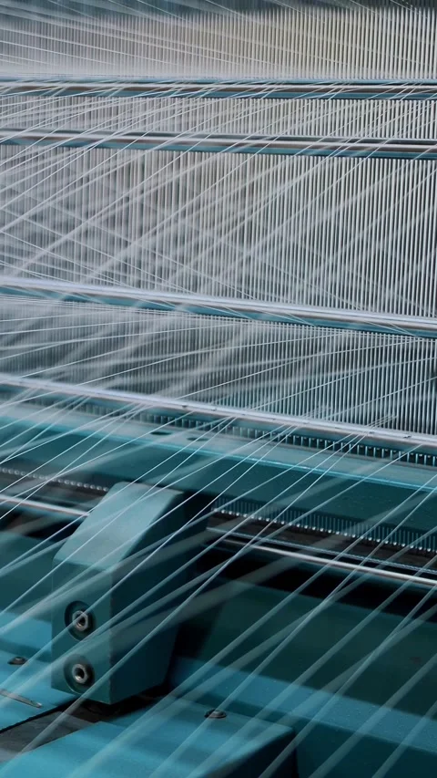 Thread. close-up. abstract drawings made from stretched threads in the light. Stock Footage 317849757