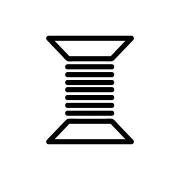 Thread coil icon vector. Isolated contour symbol illustration Illustrazione stock