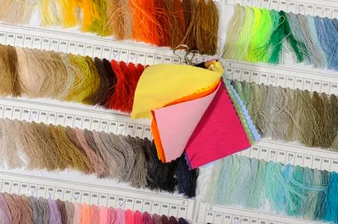 Thread color card Stock-Fotos
