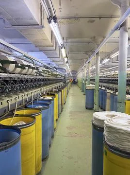 Thread Creation Process Factory Recycling Old Clothes Process Ecology Stock Photos