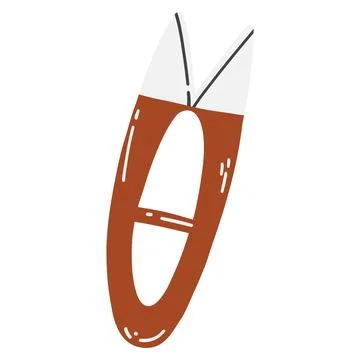 Thread cutter icon. Hand drawn vector illustration of sewing cutter, needlewo Stock Illustration