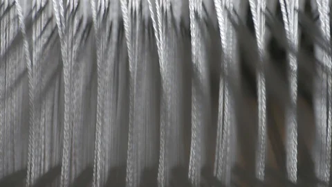 Thread detail of Loom work. Loopable, close up 11 Stock Footage 126960843