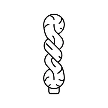 Thread fiber silk line icon vector illustration 스톡 일러스트