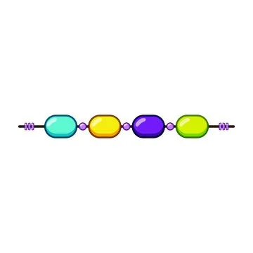 Thread friendship bracelet cartoon vector illustration 스톡 일러스트