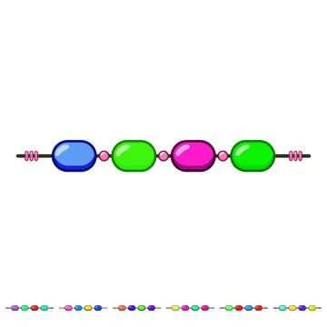 Thread friendship bracelet cartoon vector graphic Illustrazione stock