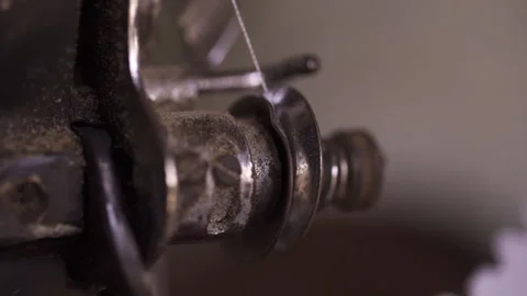 Thread Guide On A Sewing Machine. Close Up. 4K. Stock Footage 260723797