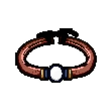 Thread hippie friendship bracelets pixel art vector illustration 스톡 일러스트