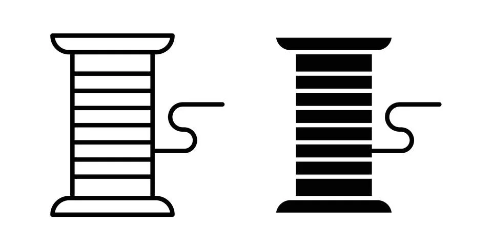 Thread icon design. Simple Vector illustrations.. Stock Illustration