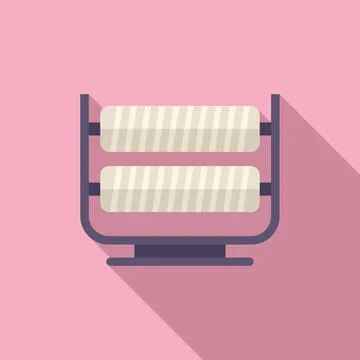 Thread icon flat vector. Yarn silk 스톡 일러스트