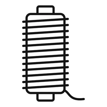 Thread icon outline vector. Broken cloth Illustrazione stock