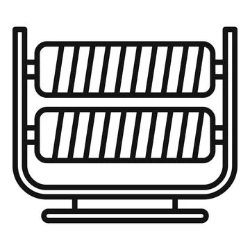 Thread icon outline vector. Yarn silk 스톡 일러스트