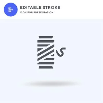 Thread icon vector, filled flat sign, solid pictogram isolated on white, logo 스톡 일러스트