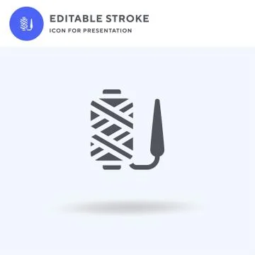 Thread icon vector, filled flat sign, solid pictogram isolated on white, logo イラスト素材