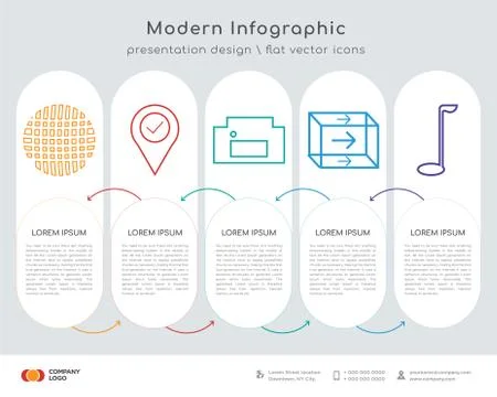 Thread infographics design Stock Illustration