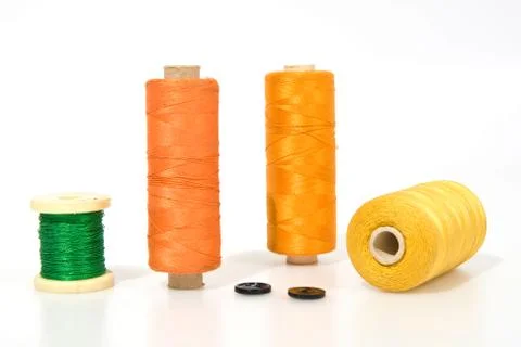 Thread isolated on a white background Stock Photos