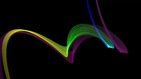 Thread line rainbow lgbt Stock Footage 254286286