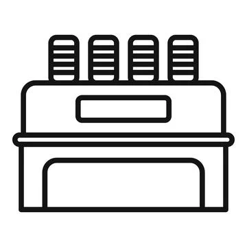 Thread machine icon outline vector. Cotton factory Illustrazione stock