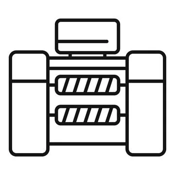 Thread machine icon outline vector. Cotton factory Illustrazione stock