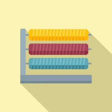 Thread manufacturing icon flat vector. Factory cotton 스톡 일러스트