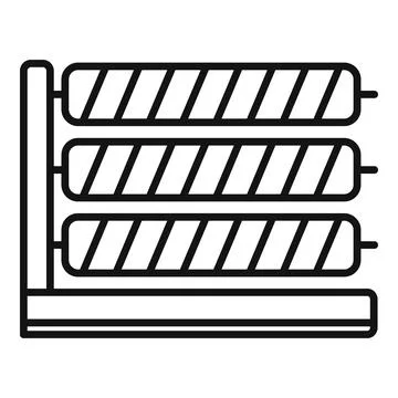 Thread manufacturing icon outline vector. Factory cotton イラスト素材