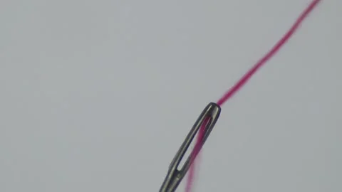 Thread In The Needle, Macro Stock Footage 293586086