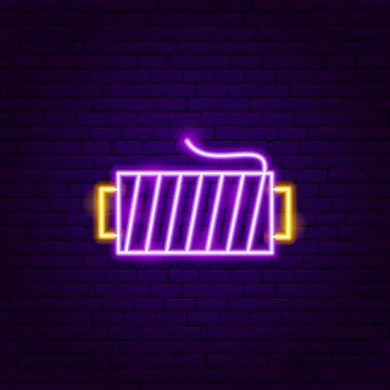 Thread Neon Sign Stock Illustration