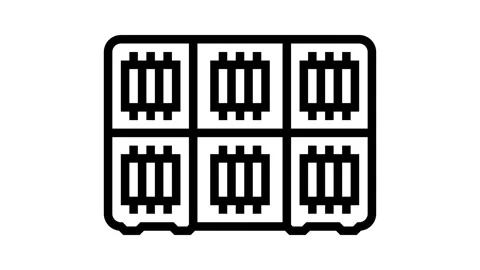Thread organizer embroidery hobby line icon animation Stock Footage 326133181
