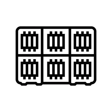 Thread organizer embroidery hobby line icon vector illustration Stock Illustration