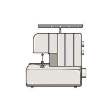 Thread overlock cartoon vector illustration Illustrazione stock