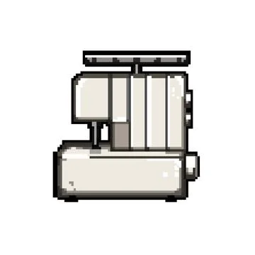 Thread overlock pixel art vector illustration 스톡 일러스트