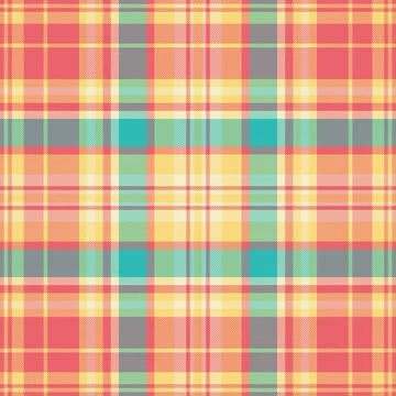 Thread pattern seamless fabric, summer tartan vector plaid. Yard texture ba.. Stock Illustration