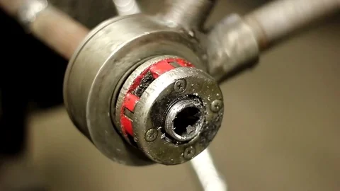 Thread on the pipe Stock Footage 71184517