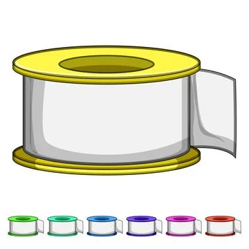 Thread pipe seal tape cartoon vector graphic Illustrazione stock