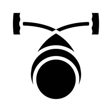 Thread pottery tool glyph icon vector illustration Stock Illustration