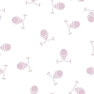 Thread pottery tool glyph vector seamless pattern Stock Illustration