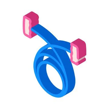 Thread pottery tool isometric icon vector illustration 스톡 일러스트