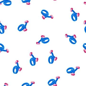 Thread pottery tool isometric icon seamless pattern Stock Illustration
