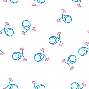 Thread pottery tool vector seamless pattern Stock Illustration