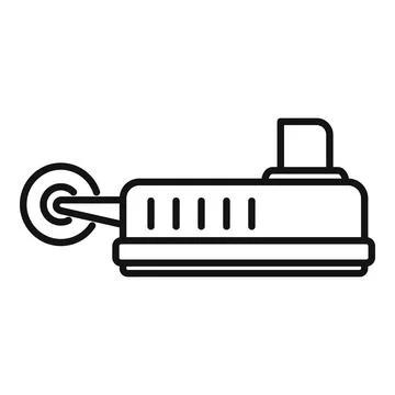 Thread production icon outline vector. Cotton machine Illustrazione stock