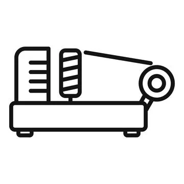 Thread production machine icon outline vector. Cotton factory Illustrazione stock