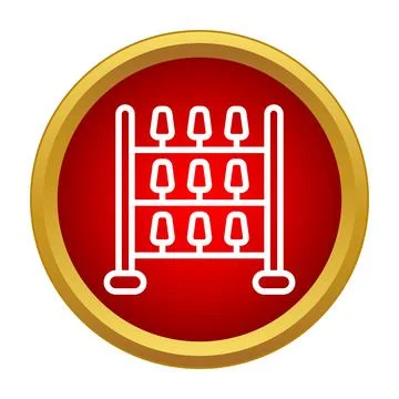 Thread rack icon presenting sewing and textile equipment Stock Illustration