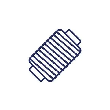Thread reel line icon on white Stock Illustration