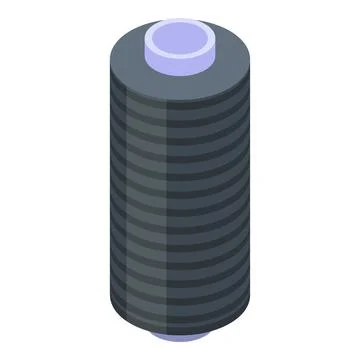 Thread roll icon, isometric style Stock Illustration