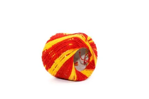 Thread roll isolated on white background with selective focus 写真素材