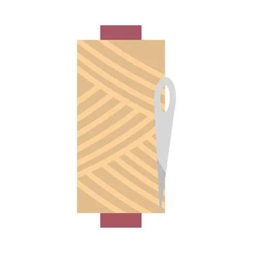 Thread roll with needle vector design Stock Illustration