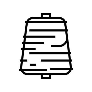 Thread roll textile line icon vector illustration 스톡 일러스트