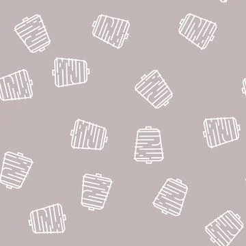 Thread roll textile line seamless pattern 库存插图