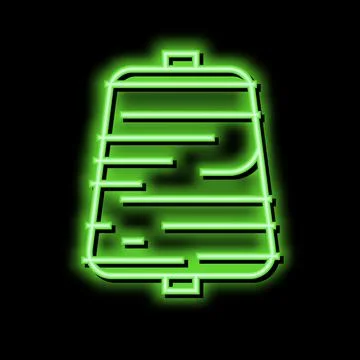 Thread roll textile neon glow icon illustration Stock Illustration